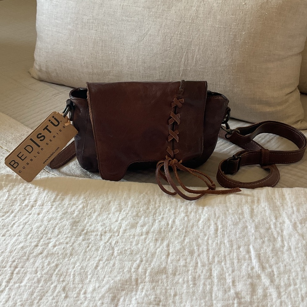 Buffy BedStü brown leather crossbody/fanny pack.